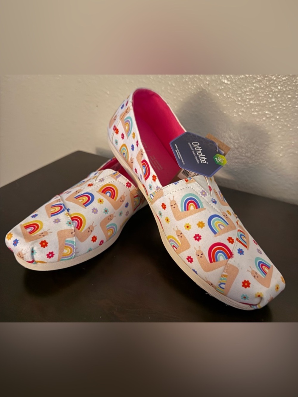 TOMS Alpargata Rainbow Snails Print Slip-On Shoes | Ortholite Comfort Women’s 9 - Picture 7 of 8